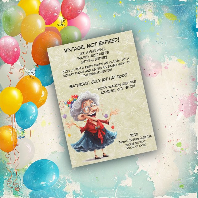 Wholesome Senior Birthday-Hugging Friends   Invitation (Creator Uploaded)