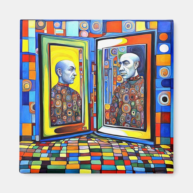 Whom do you see in the mirror magnet (Front)