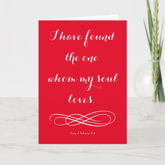 Whom My Soul Loves Romantic Card (Front)