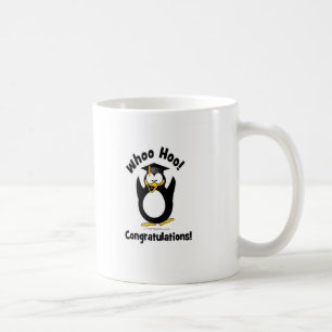 whoo hoo congratulations graduation penguin coffee mug