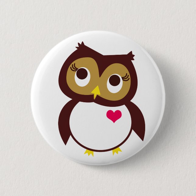 Whoo Loves You 6 Cm Round Badge (Front)
