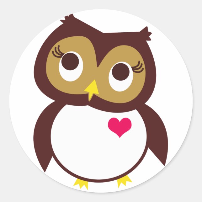 Whoo Loves You Classic Round Sticker (Front)