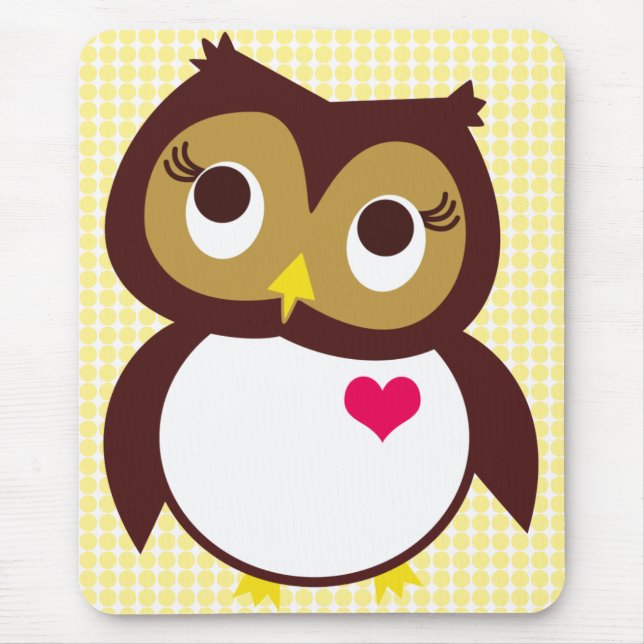 Whoo Loves You Mouse Mat (Front)