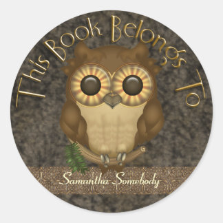 Whoolio The Cutest Owl Bookplate Stickers