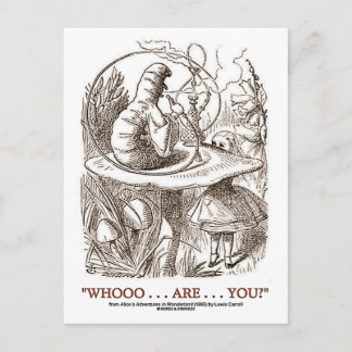 Whooo...Are...You? (Alice and the Caterpillar) Postcard