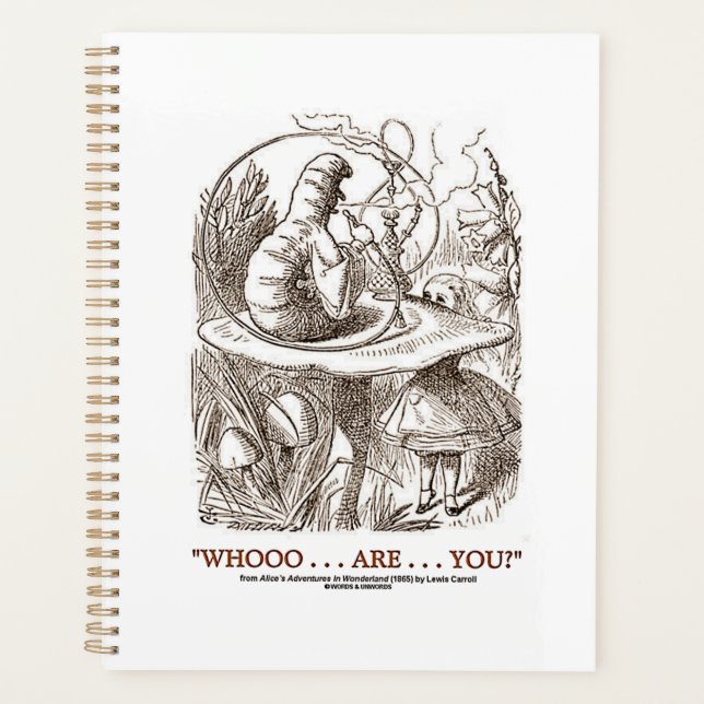 Whooo...Are...You? Alice Caterpillar Wonderland Planner (Front)