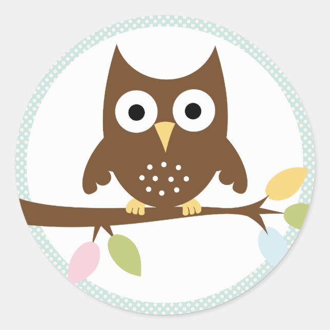 {whooo is having a baby?} classic round sticker (Front)