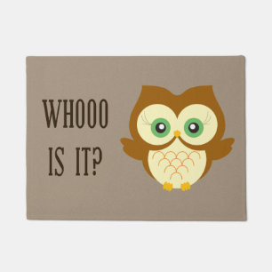 Whooo Is It Doormat