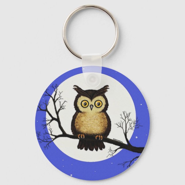 Whooo You Lookin' At? Key Ring (Front)