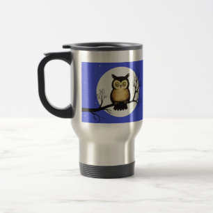 Whooo you lookin' at? travel mug
