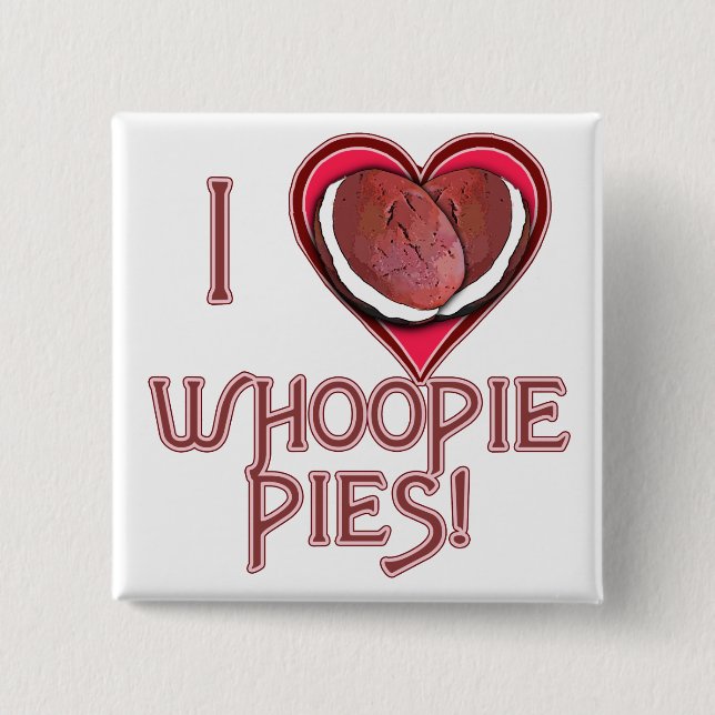 Whoopie Pie Love Apparel, Aprons, Gifts 15 Cm Square Badge (Front)