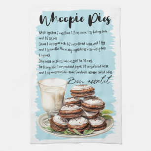 Whoopie Pies Baking Recipe Tea Towel