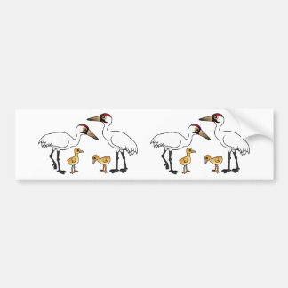 Whooping Crane Family Bumper Sticker