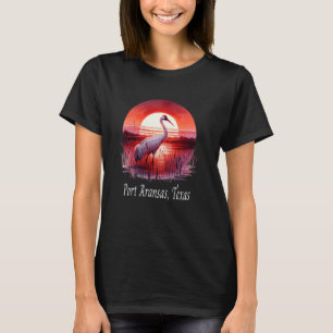 Whooping Crane Season Port Aransas Texas Birding E T-Shirt