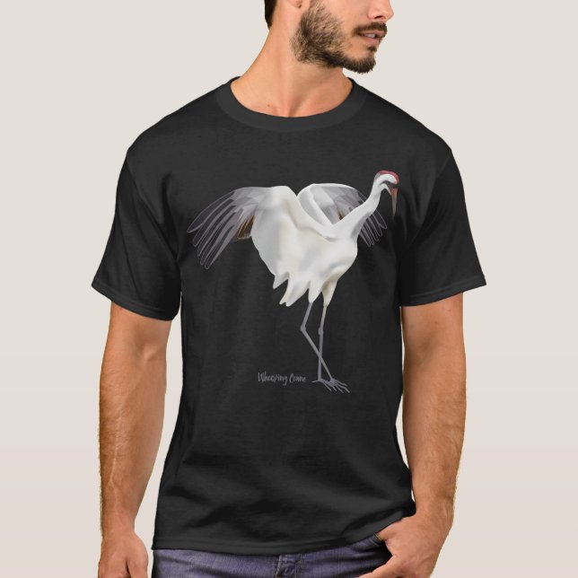 Whooping Crane Wildlife Bird T-Shirt (Front)