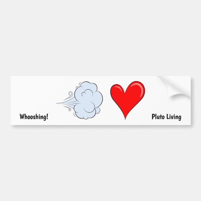 Whooshing Love Bumper Bumper Sticker (Front)