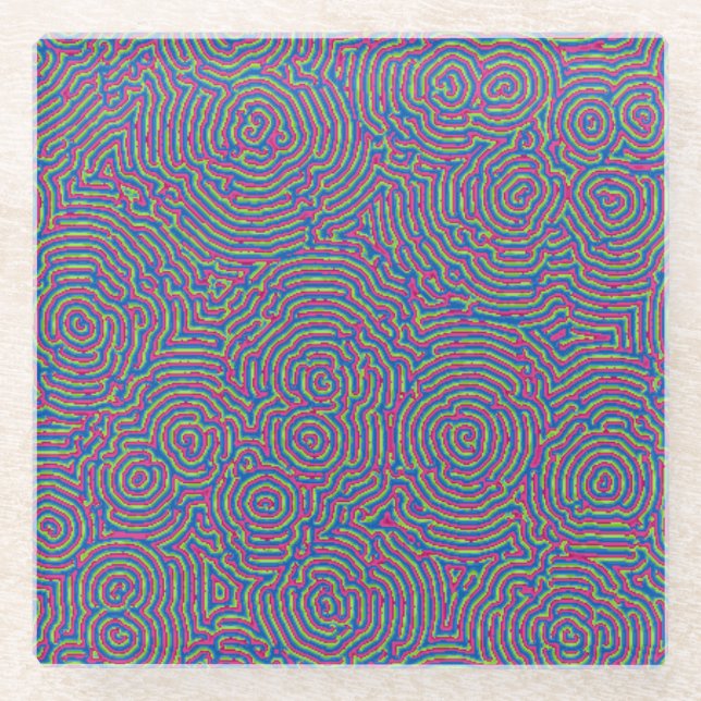 Whorls Glass Coaster (Front)