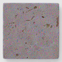 Whorls Travertine Coaster