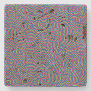 Whorls Travertine Coaster