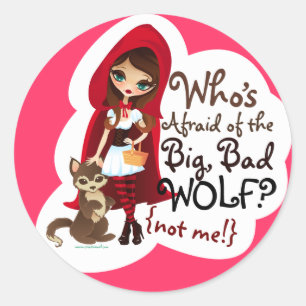 Who's Afraid of the Big Bad Wolf? Classic Round Sticker