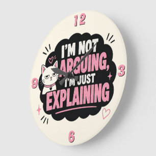 Who's Arguing Large Clock