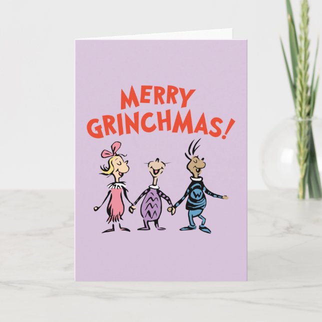 Whos Holding Hands Merry Grinchmas Card (Front)