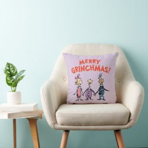 Whos Holding Hands Merry Grinchmas Cushion