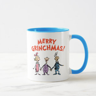 Whos Holding Hands Merry Grinchmas Mug