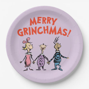 Whos Holding Hands Merry Grinchmas Paper Plate
