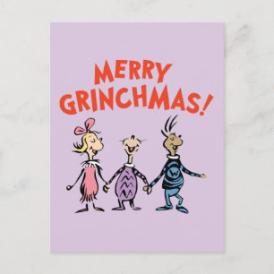 Whos Holding Hands Merry Grinchmas Postcard