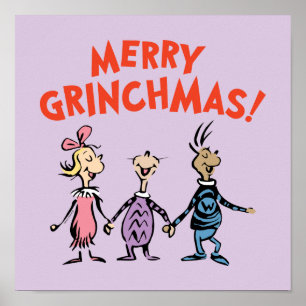 Whos Holding Hands Merry Grinchmas Poster