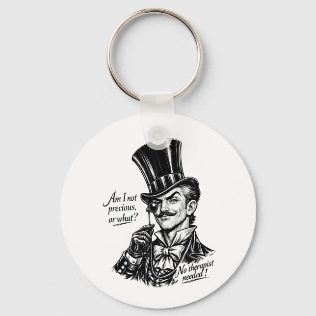 Who's precious?! Witty Lord caricature Key Ring (Front)