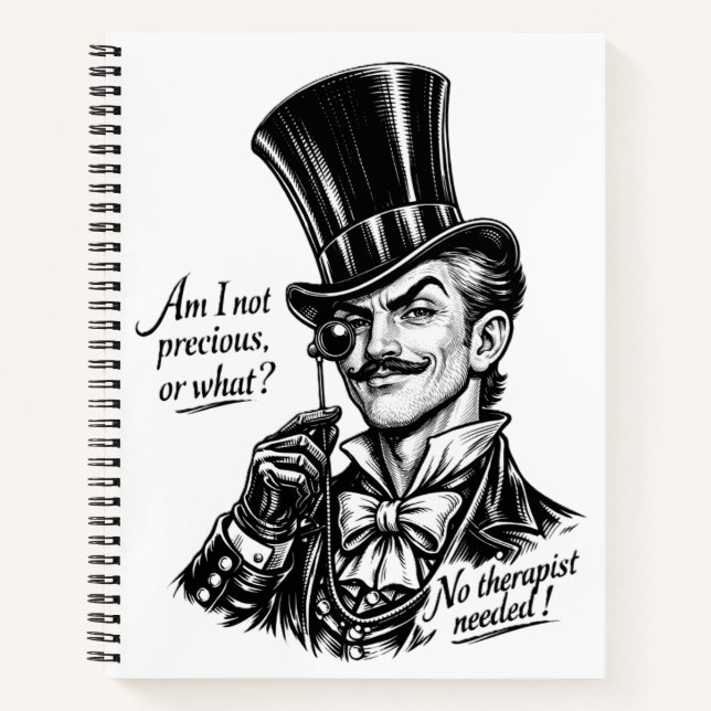 Who's precious?! Witty Lord caricature Notebook (Front)