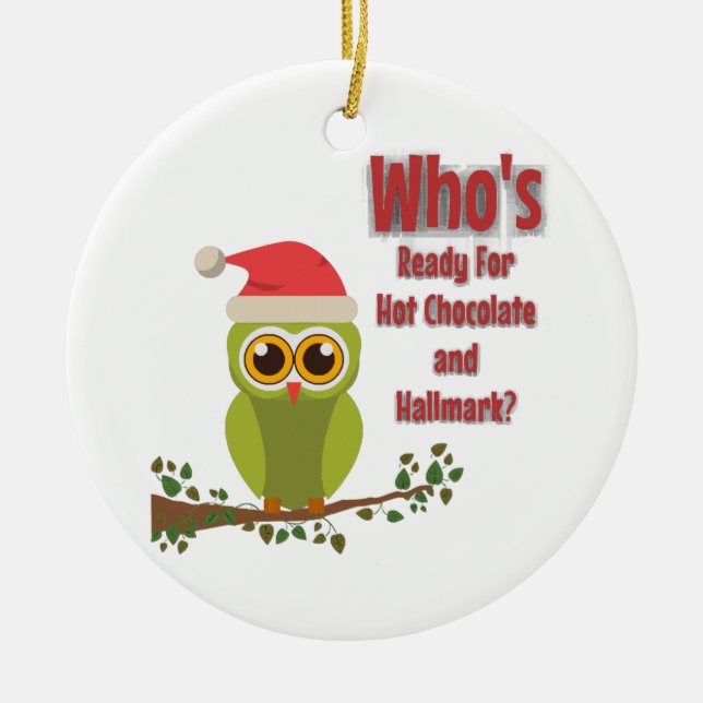 Who's Ready  Ceramic Tree Decoration (Front)