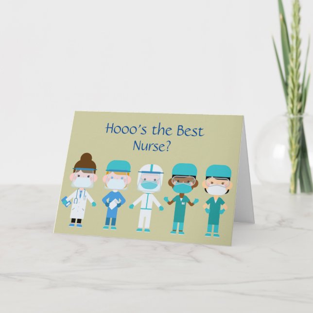 Who's the Best Nurse You Are Fun Card (Front)