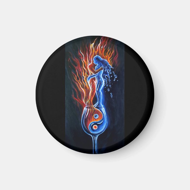 Who's the fire, who's the water magnet (Front)