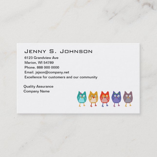 Who's who buisness card (Front)