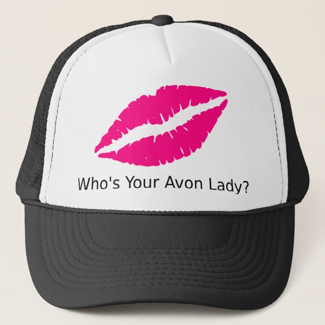 Who's Your Avon Lady Lips Trucker Hat (Front)
