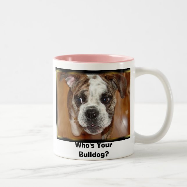 Who's Your Bulldog? Two-Tone Coffee Mug (Right)