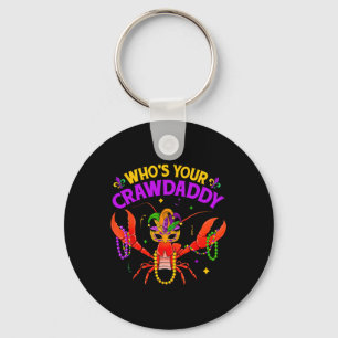 Whos Your Crawdaddy Crawfish Jester Beads Funny Ma Key Ring
