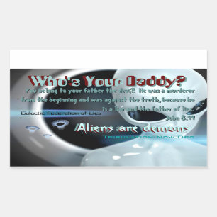 whos your daddy rectangular sticker