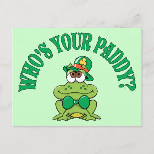 Who's Your Paddy Irish Frog Postcard