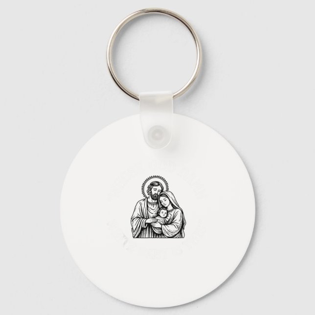 Whose God White Baby Is This Funny Christmas  Key Ring (Front)