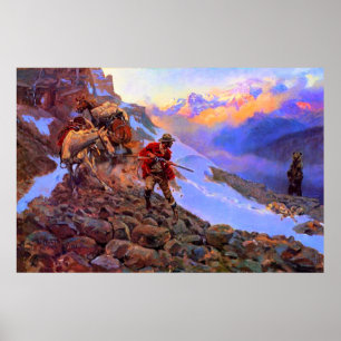 Whose Meat Man vs Grizzly Charles Marion Russell  Poster