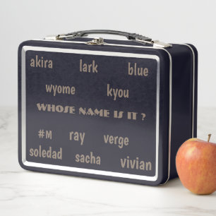WHOSE NAME IS IT ? by MMETROPOLIM / BLACK Metal Lunch Box