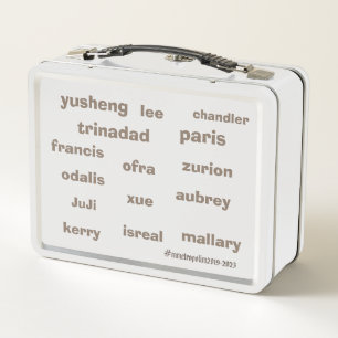 Whose Name Is It ? Metal LunchBox with Unisex Name