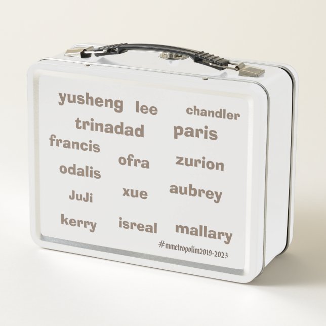 Whose Name Is It ? Metal LunchBox with Unisex Name (Back)