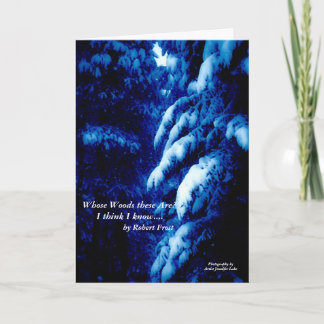 Whose Woods These Are? I think I know… Notecard