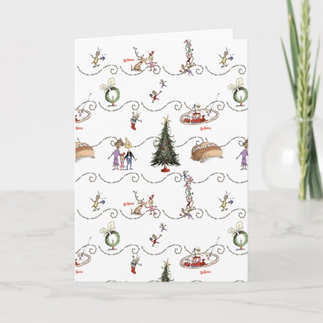 Whoville Christmas Garland Celebration Card (Front)