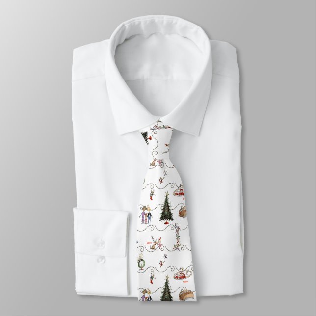 Whoville Christmas Garland Celebration Tie (Tied)